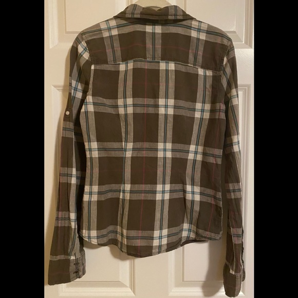 American Eagle Outfitters 100% cotton plaid button down blouse. - Picture 8 of 8